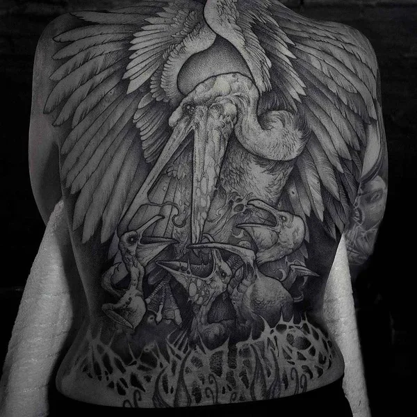 Dotwork tattoo by Rob Borbas in Budapest