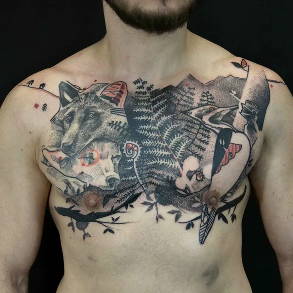 Graphic tattoo by Katarzyna Krutak