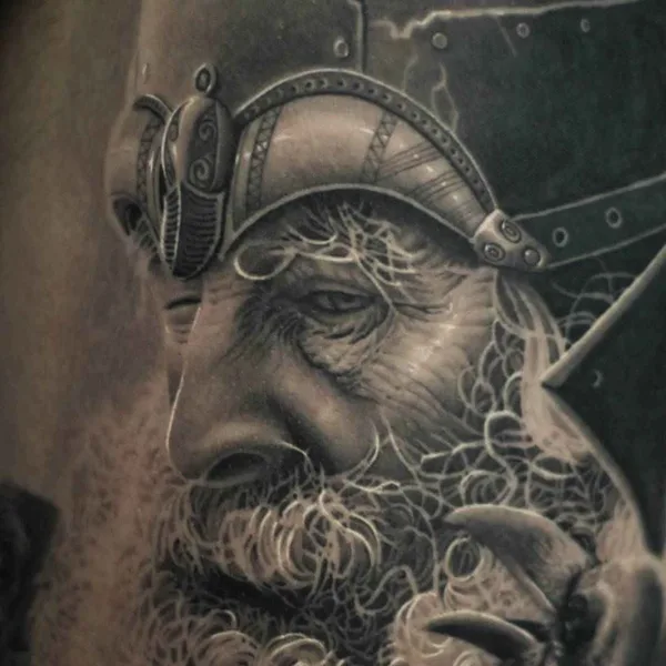 Portrait tattoo by Ryan Evans in Auckland