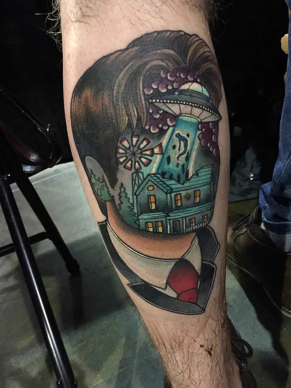 color illustrative Tatuagem em calf #9127 | Tatuador Jay Joree