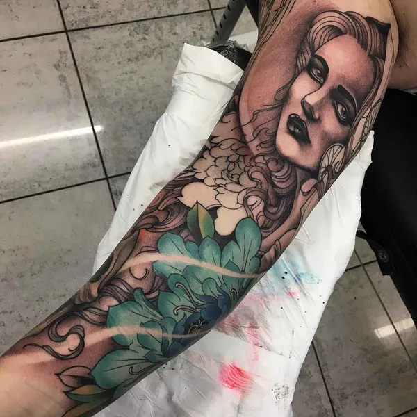 Neo Traditional tattoo by Jason James Smith in London