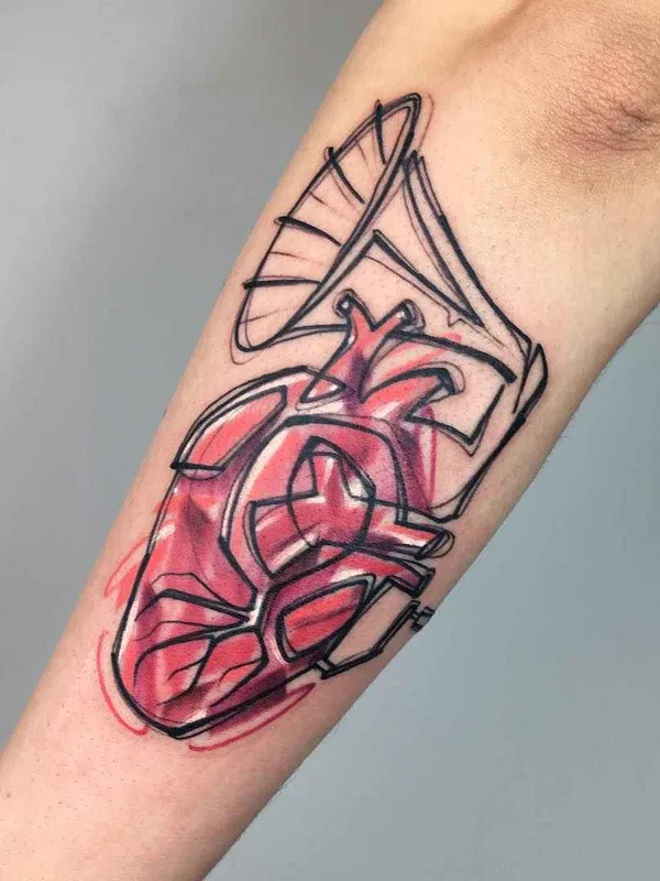 color sketch tatouage sur forearm #7692 | Artiste tatoueur Luca Testadiferro