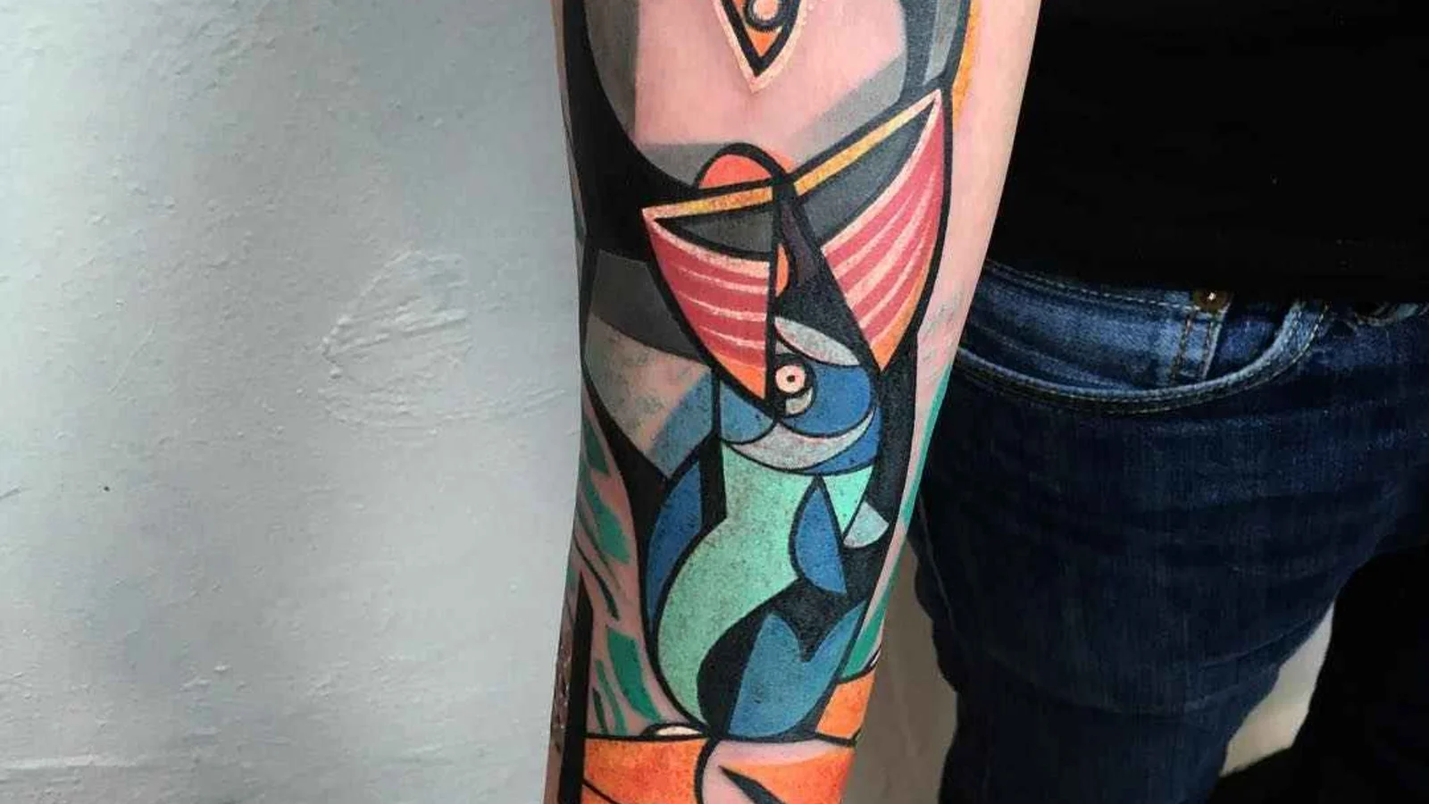 Cubism in tattoo by Peter Aurisch