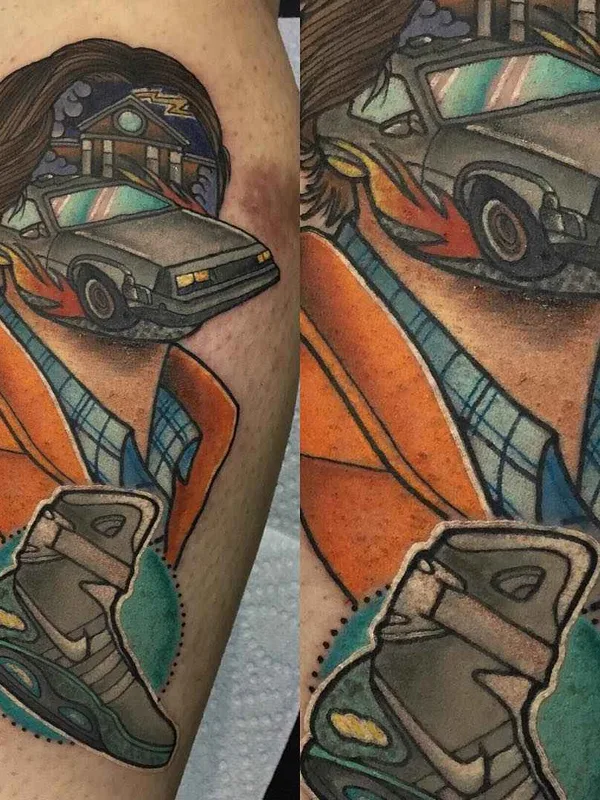 color neo traditional Tatuagem em calf #9116 | Tatuador Jay Joree