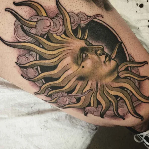 Neo Traditional tattoo by Jacob J Gardner in Coolangatta