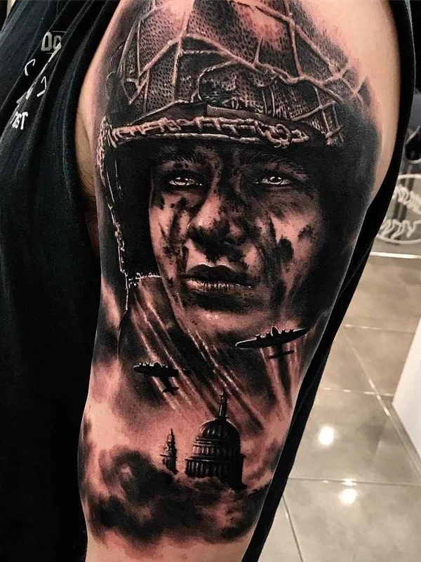 black and grey realism татуировка на full sleeve #10291 | Тату мастер Drew Apicture