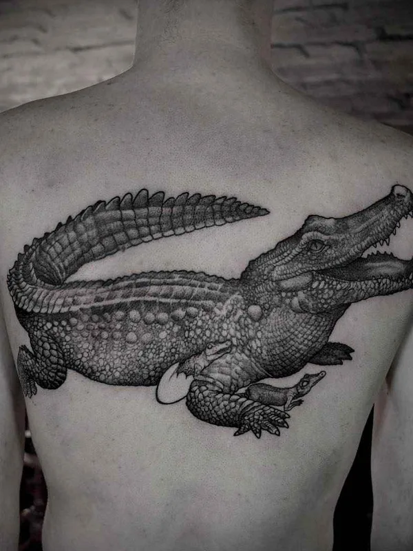 black and grey realism tattoo on upper back #8925 | Tattoo Artist Rob Borbas