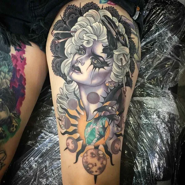 Neo Traditional tattoo by Kat Abdy in Perth