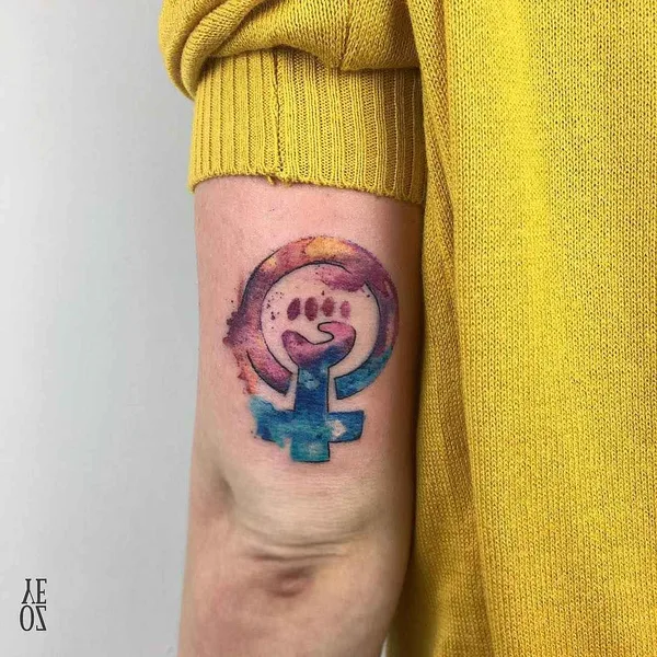 Акварель tattoo by Yeliz Ozcan in Стамбул