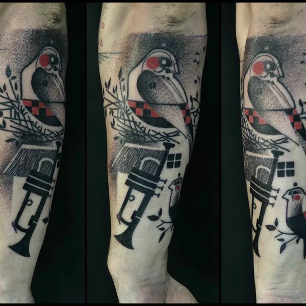 Graphic tattoo by Katarzyna Krutak
