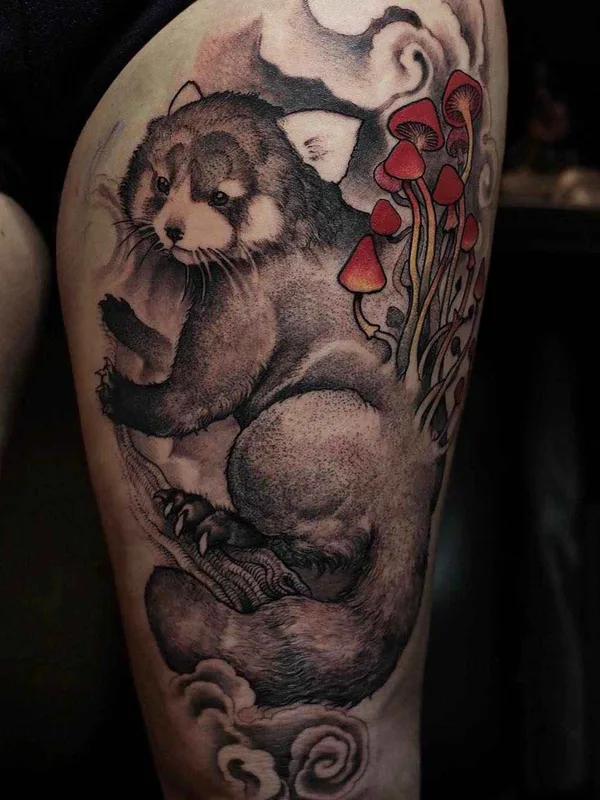 color realism tattoo on thigh #8928 | Tattoo Artist Rob Borbas