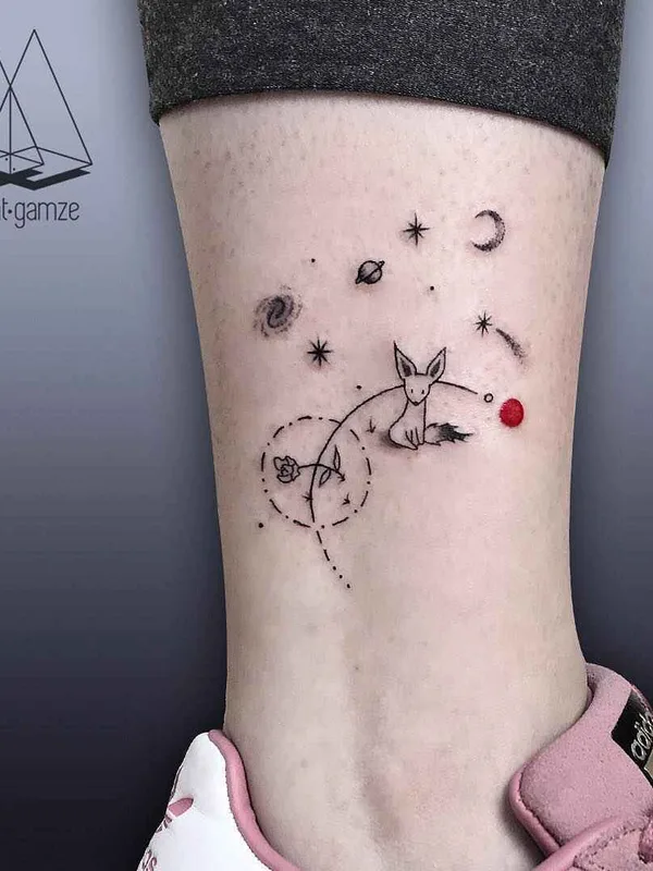 black and grey fineline tatuaje en ankle #10243 | Tatuador Mentat Gamze