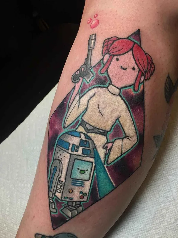 color cartoon Tatuagem em forearm #9125 | Tatuador Jay Joree
