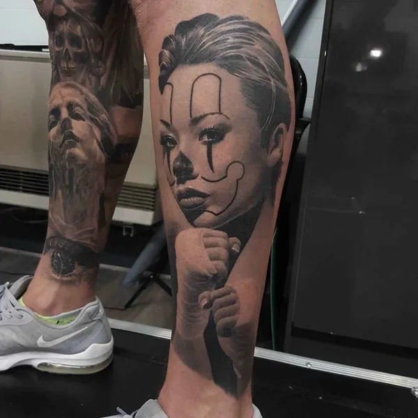 Portrait tattoo by Ryan Evans in Auckland