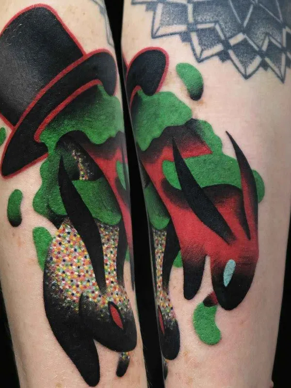 Graphic tattoo by Aleksy Marcinow in Warszawa