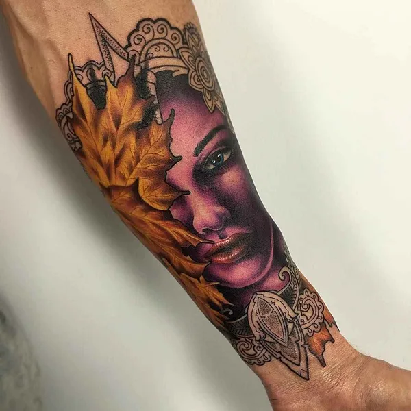 Авторская tattoo by Ryan Smith The Scientist in Exeter
