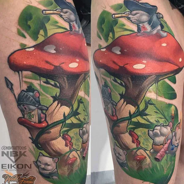Нью Скул tattoo by Дмитрий Набока in Düsseldorf
