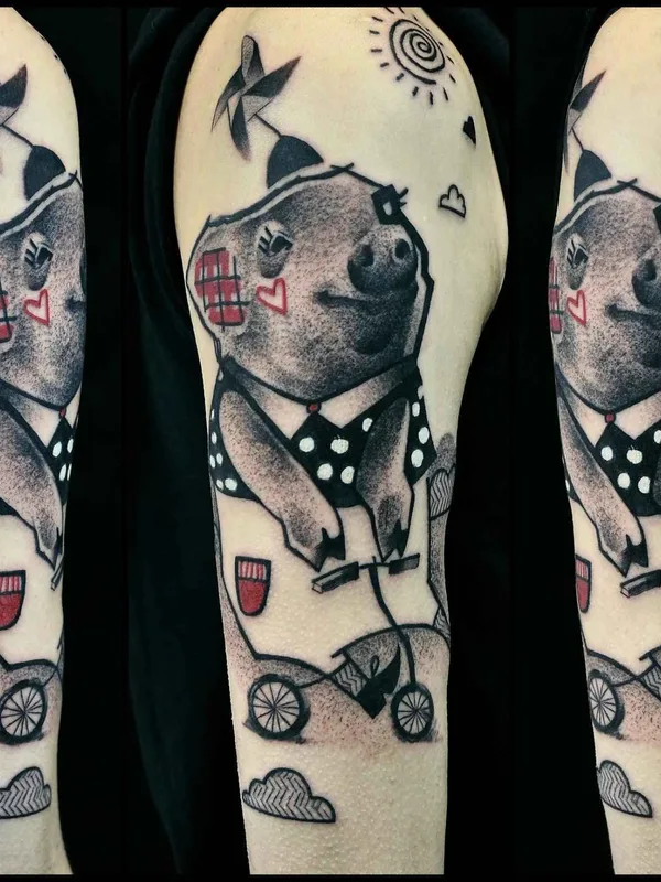 black and grey illustrative 타투 부위 forearm #13011 | 타투이스트 Katarzyna Krutak