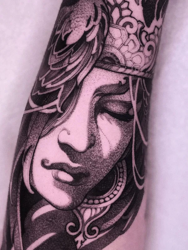 female black and grey black and grey татуировка на forearm #47304 | Тату мастер Amina Katinova