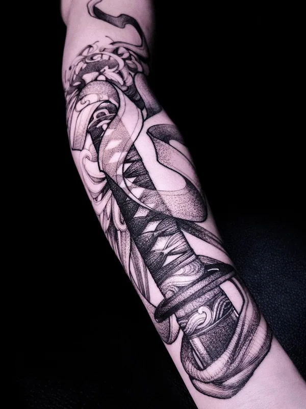black blackwork татуировка на forearm #47298 | Тату мастер Amina Katinova