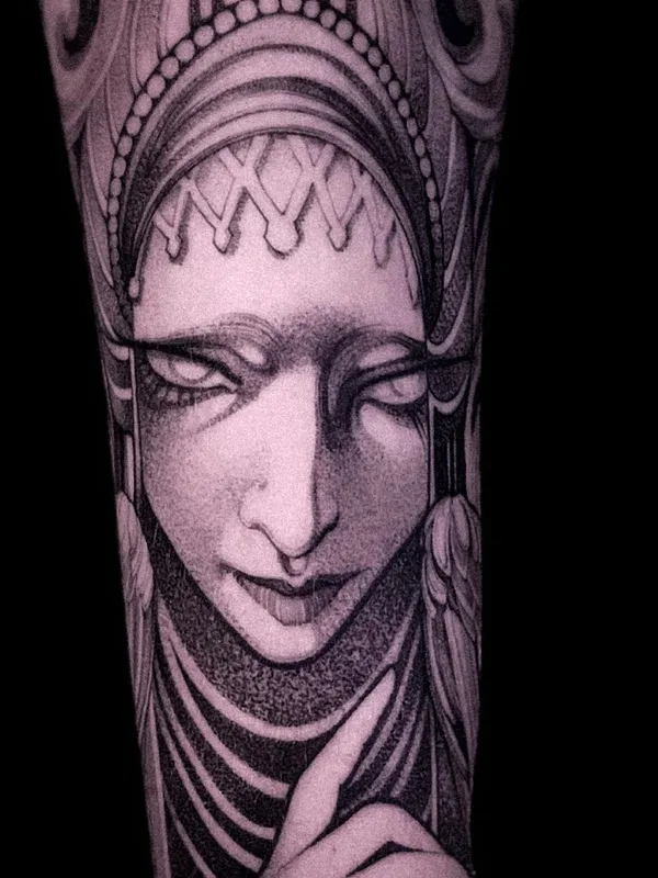 female black and grey black and grey татуировка на forearm #47299 | Тату мастер Amina Katinova