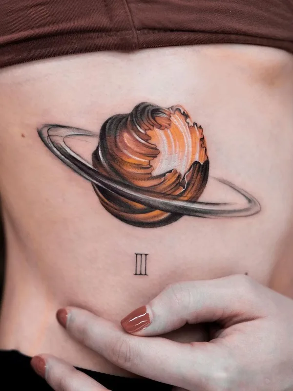 female color illustrative tattoo on side #47337 | Tattoo Artist DEMI LIU