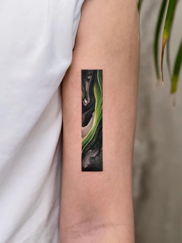 color abstract tattoo on forearm #47346 | Tattoo Artist DEMI LIU