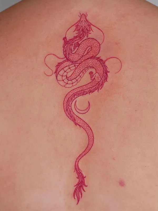 color linework татуировка на upper back #47363 | Тату мастер Nameless