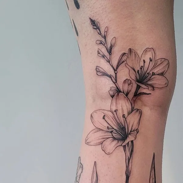 Botanical tattoo by Aija May in Rīga