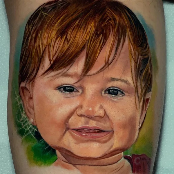 Portrait tattoo by Fernando Guzman in Centro