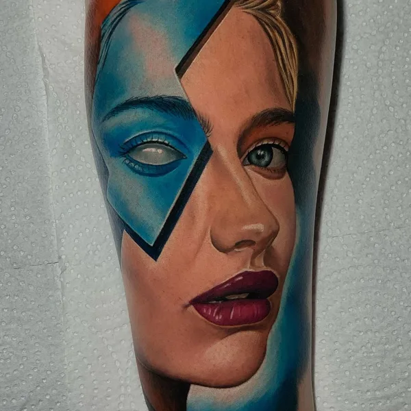 Portrait tattoo by Fernando Guzman in Centro