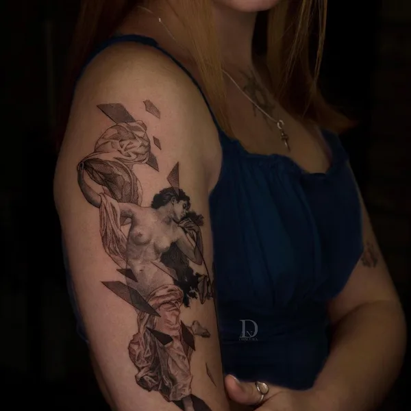 Graphic tattoo by Даниэл Авила-Гомес in Воронеж