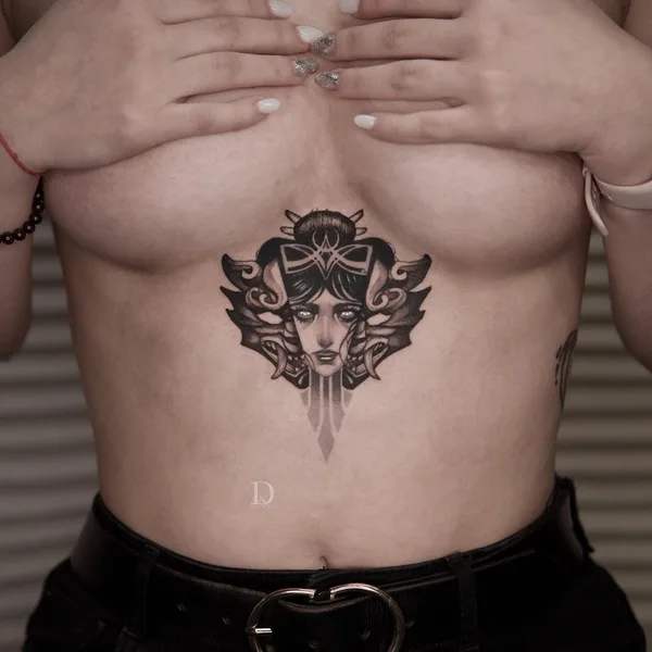 Graphic tattoo by Даниэл Авила-Гомес in Воронеж