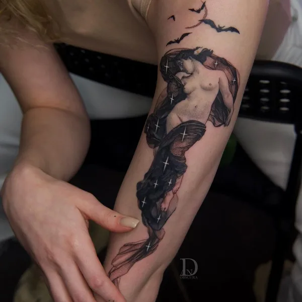 Graphic tattoo by Даниэл Авила-Гомес in Воронеж