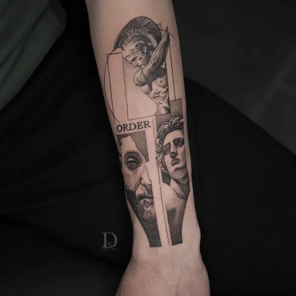 Graphic tattoo by Даниэл Авила-Гомес in Воронеж