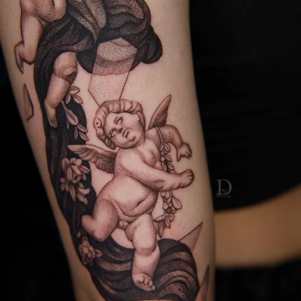Graphic tattoo by Даниэл Авила-Гомес in Воронеж