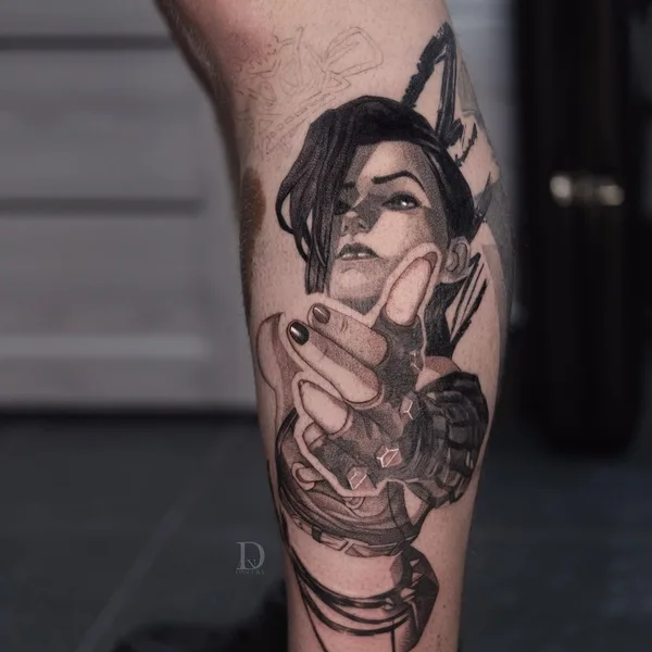 Graphic tattoo by Даниэл Авила-Гомес in Воронеж
