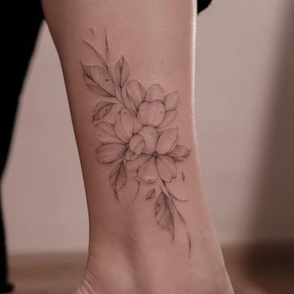 Feminine tattoo by Анна anhen_tattoo in Воронеж