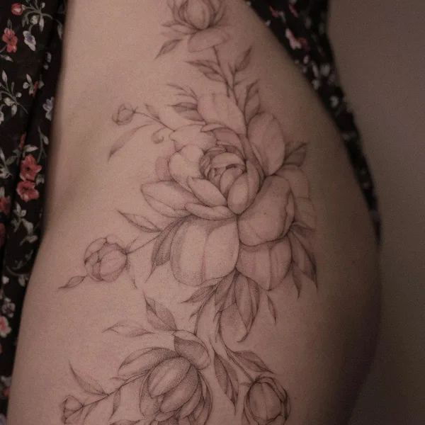 Feminine tattoo by Анна anhen_tattoo in Воронеж