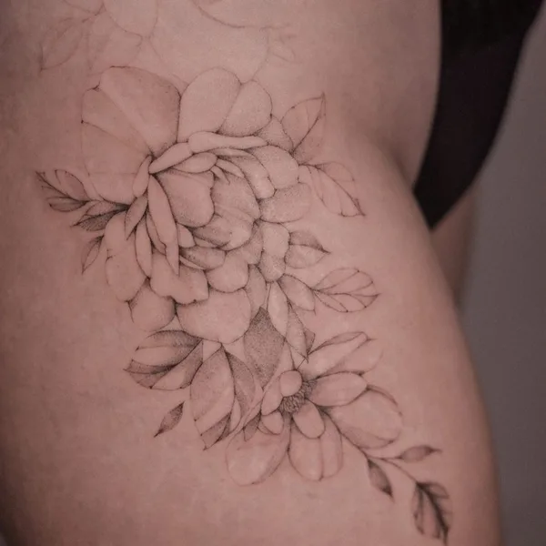 Feminine tattoo by Анна anhen_tattoo in Воронеж