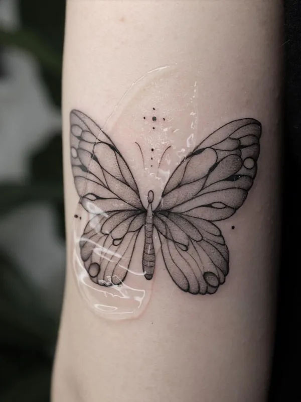 black and grey fineline татуировка на forearm #47522 | Тату мастер Ника Лунева