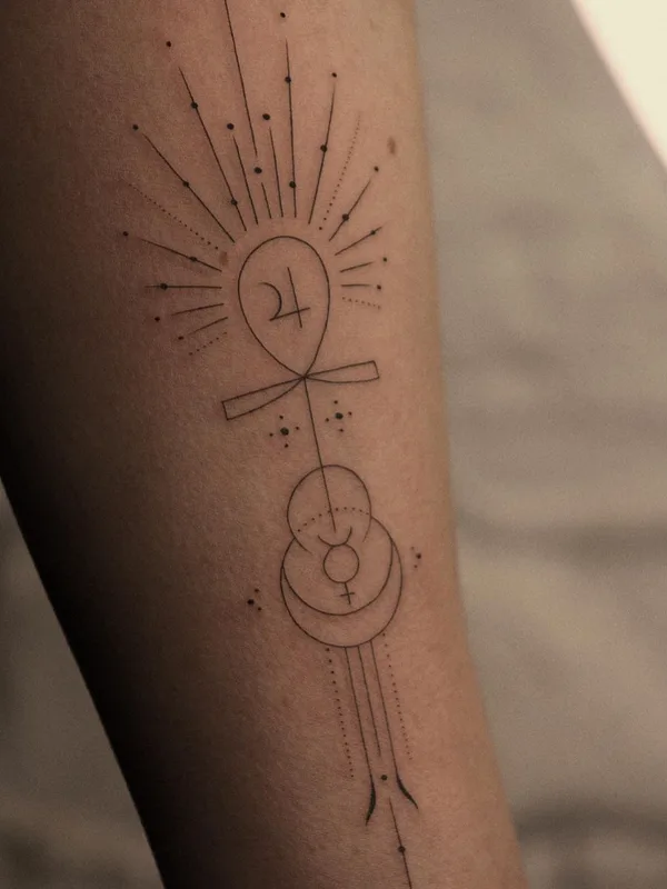black linework татуировка на forearm #47520 | Тату мастер Ника Лунева