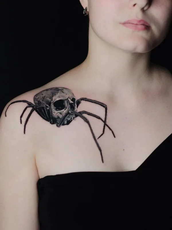 female black and grey realism татуировка на shoulder #47537 | Тату мастер Alex Gur