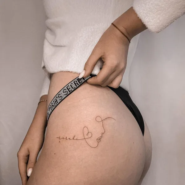 Минимализм tattoo by Алиса Эйсмонт in Воронеж