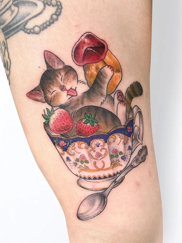 color illustrative tattoo auf forearm #35193 | Tätowierer KIERA