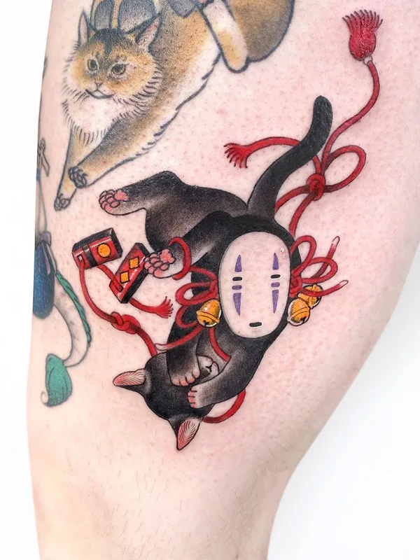 color anime tattoo auf thigh #35194 | Tätowierer KIERA