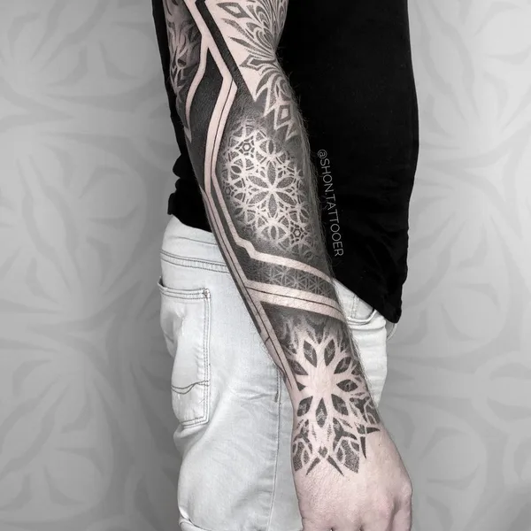 Ornamental tattoo by Иван Шондин in Сочи