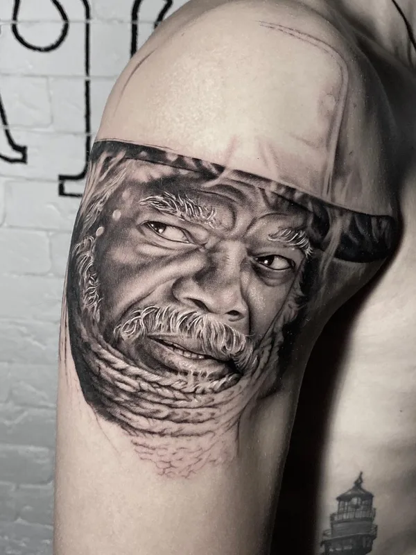 male black and grey realism 타투 부위 shoulder #51593 | 타투이스트 Иван Шондин