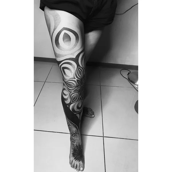 Ornamental tattoo by Ksenia @nayantara.tattoo in Сочи