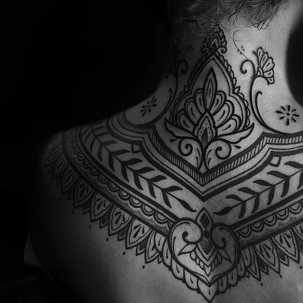 Ornamental tattoo by Ksenia @nayantara.tattoo in Сочи